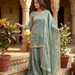 Dusty Rose Mirror Sharara Set
