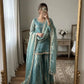 Dusty Rose Mirror Sharara Set