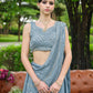 Steel Blue Draped Lehenga