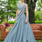 Steel Blue Draped Lehenga
