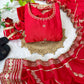 Sequin Border Designer Flared Anarkali Suit in silk fabric