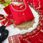 Sequin Border Designer Flared Anarkali Suit in silk fabric