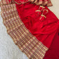 Sequin Border Designer Flared Anarkali Suit in silk fabric