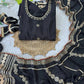 Sequin Border Designer Flared Anarkali Suit in silk fabric