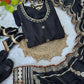 Sequin Border Designer Flared Anarkali Suit in silk fabric