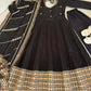 Sequin Border Designer Flared Anarkali Suit in silk fabric
