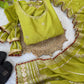 Sequin Border Designer Flared Anarkali Suit in silk fabric