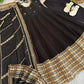 Sequin Border Designer Flared Anarkali Suit in silk fabric