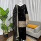 Heavy Velvet Embroidered Kurti Plazzo Set