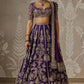 Deep Purple Zari Lehenga