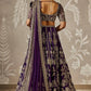 Deep Purple Zari Lehenga
