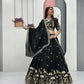 Embroidered Vichitra Silk Lehenga Choli Set with Dupatta