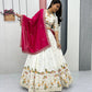 Embroidered Vichitra Silk Lehenga Choli Set with Dupatta