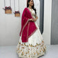 Embroidered Vichitra Silk Lehenga Choli Set with Dupatta