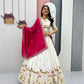 Embroidered Vichitra Silk Lehenga Choli Set with Dupatta
