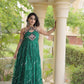 Navratri Wear Bandhani Kutchi Patchwork Anarkali Gown