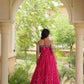 Navratri Wear Bandhani Kutchi Patchwork Anarkali Gown