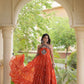 Navratri Wear Bandhani Kutchi Patchwork Anarkali Gown