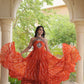 Navratri Wear Bandhani Kutchi Patchwork Anarkali Gown