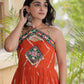 Navratri Wear Bandhani Kutchi Patchwork Anarkali Gown