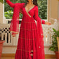 Red Gota Patti Anarkali