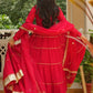 Red Gota Patti Anarkali