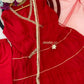 Red Gota Patti Anarkali
