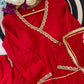 Red Gota Patti Anarkali