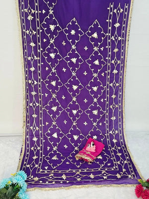 Traditional Rajasthani Hand Gota Patti Georgette Saree