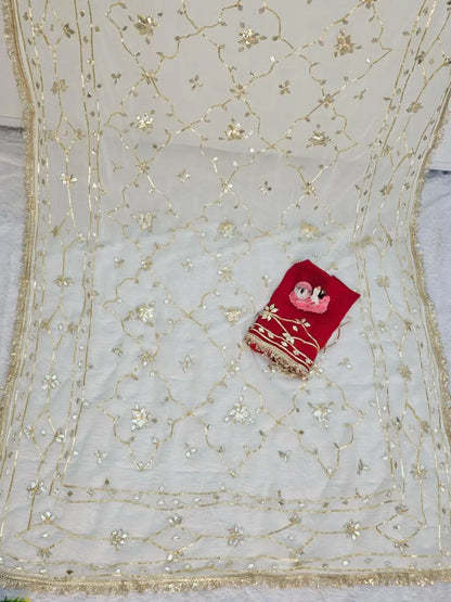 Traditional Rajasthani Hand Gota Patti Georgette Saree