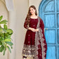 Embroidered Faux Georgette Anarkali Set with Dupatta