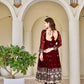 Embroidered Faux Georgette Anarkali Set with Dupatta