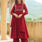 Maroon Floral Vine Kurta Set
