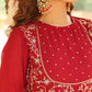 Maroon Floral Vine Kurta Set