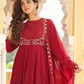 Maroon Floral Vine Kurta Set