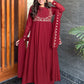 Maroon Floral Vine Kurta Set