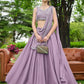 Steel Blue Draped Lehenga