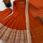 Roman Silk Embroidered Anarkali Set