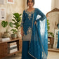 Roman Silk Embroidered Kurta Palazzo Set