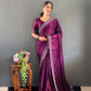 Scattered Crystal Rangoli Saree