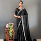 Scattered Crystal Rangoli Saree