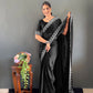 Scattered Crystal Rangoli Saree