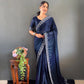 Scattered Crystal Rangoli Saree