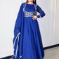 Royal Blue Jacket Style Gown