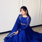 Royal Blue Jacket Style Gown