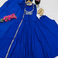Royal Blue Jacket Style Gown