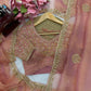 Blush Pearl Bead Work Silk Saree