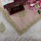 Blush Pearl Bead Work Silk Saree