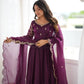 Scarlet Sequin Embroidered Anarkali Set