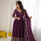 Scarlet Sequin Embroidered Anarkali Set